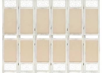 vidaXL Parawan 6-panelowy, kremowy(SKU:338561)