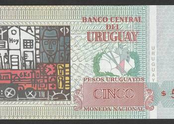 URUGWAJ 5 PESOS 1989 - STAN BANKOWY UNC