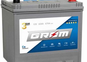 Akumulator GROM Premium 65Ah 520A EN Japan PRAWY PLUS DTR