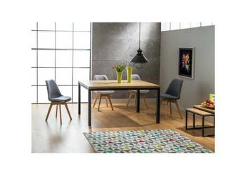 Stół Loftowy NORMANO 120/80x77cm + 4 krzesła Loftowe NOBEL