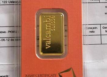 Sztabka  ze  złota  20  gram