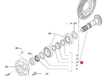 Komatsu WA100 - most napędowy przedni Carraro - flansza 42W-22-H0P84