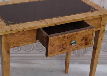 Stół Stolik Biurko Art Deco + Blat Skóra Czeczot - Salon - Biuro Prezent