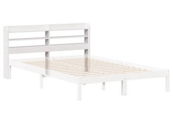 Wezgłowie do łóżka z półkami białe 135 cm drewno sosnowe WM-850954
