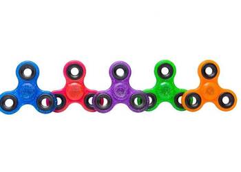 Fidget spinner brokatowy 7,5 cm różne kolory