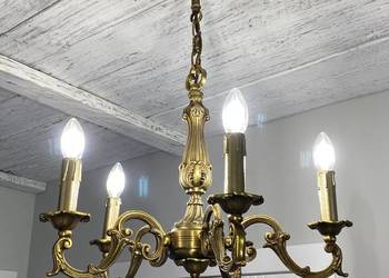 Francuski antyczny Żyrandol nr. 20 mosiądz