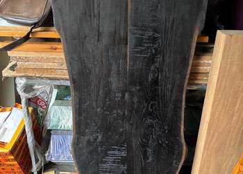 Blat lity czarny dąb  70-80 x 153 cm/ 4-5 cm gr