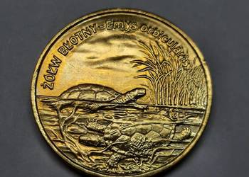 MONETA Polska 2 złote, 2002 Żółw błotny (001)