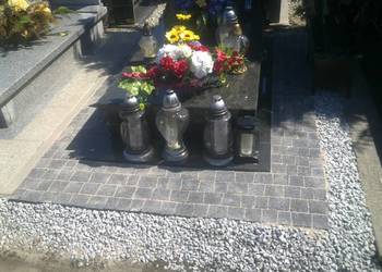 Obudowa, obramowanie, położenie z kostki brukowej, grabiszynek, obramówka