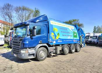 SCANIA P360 8x2 ŚMIECIARKA 3 OSIE SKRĘTNE SPROWADZONA