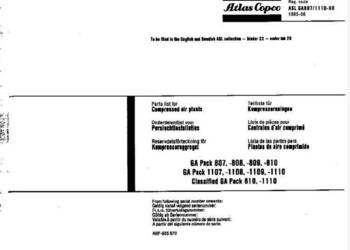 Atlas Copo GA Pack 807 808 809 810 1107 1108 1109 1110 kompresor katalog cz