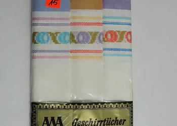 Nowe ścierki kuchenne AAA de Luxe półlniane 50x70 cm komplet 3 szt