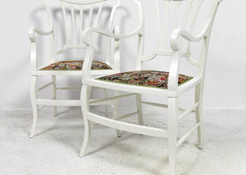 Dwa Fotele Secesja Jugendstil Białe Do Ogrodu Zimowego Antyki Stare Dostawa