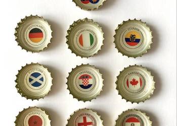 Kapsle od Piwa Bitburger Premium flagi Mistrzostwa Świata w piłce 2026