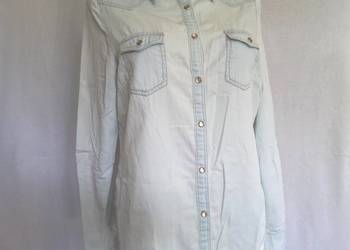 Koszula damska Jeans jasny cienki r. 38 bawełna 100% New Look stan dobry