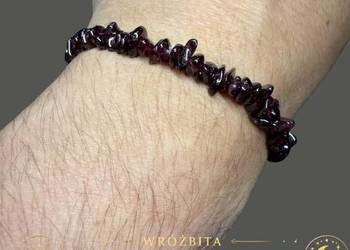 Bransoletka z kamieni naturalnych - Granat na gumce