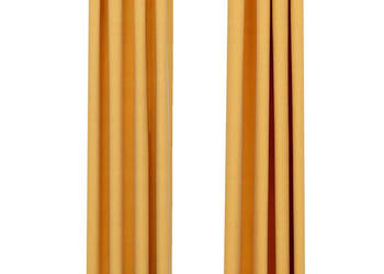 Zasłony stylizowane na lniane 2 szt. żółte 140x225 cm WM-321193
