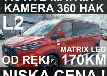 Ford Tourneo Custom Active 170KM Matrix Led Kamera 360 Akt Tempo. Przetwor…