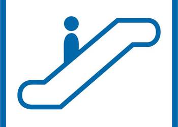 Naklejka znak informacyjny ruchome schody RA077