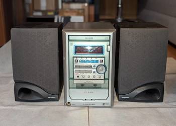 Wieża AIWA XR-M151EZ z głośnikami Sharp CP-Q5 + adapter Bluetooth 5.3