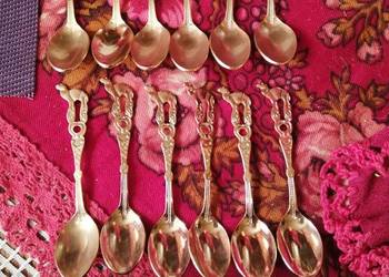 Komplet 12 sztuk  łyżeczek pozłacanych Japan