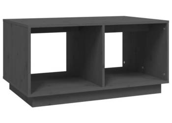 Stolik kawowy szary 80x50x40 cm lite drewno sosnowe WM-814436