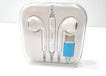 SŁUCHAWKI PRZWODOWE iPHONE DOUSZNE BIAŁE M2- 0697