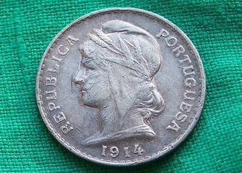 Portugalia 50 centavos 1914 Ag