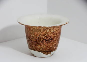 Wazon dekoracyjny szklany – efekt marmuru, wzór kropli