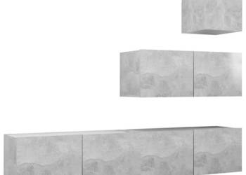 4-cz. zestaw szafek TV szarość betonu materiał drewnopochodny WM-3079156