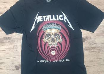 Unikalna czarna koszulka T-shirt Metallica House S-M In vertigo you will be