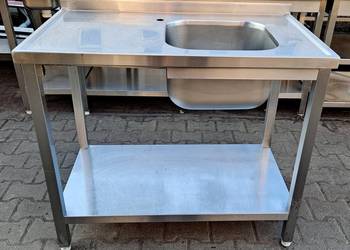 ZLEW 1 KOMOROWY Z BLATEM I PÓŁKĄ - 100/60/85 CM - M.713.N.