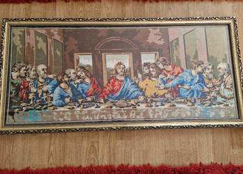 OBRAZY RĘCZNIE HAFTOWANE OPRAWIONE W GRUBE RAMY SUPER CENY