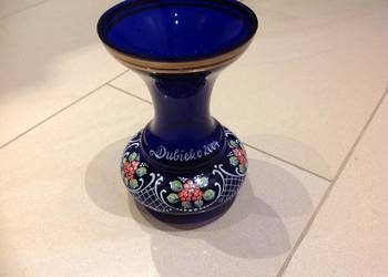 Wazon Kobaltowy Bohemia Stary Sygnowany Dubicko 2004
