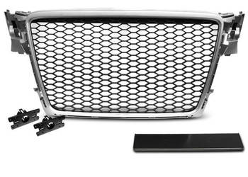 Grill nerki AUDI A4 B8 08-11 SILVER RS-STYLE