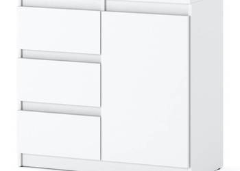 Komoda Biała Z 3 Szufladami Szafka Do Salonu Sypialni Pokoju Dziecka 80cm
