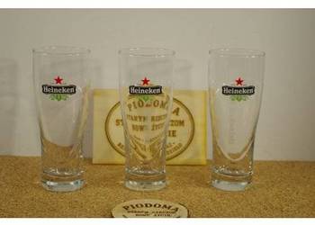 Komplet 3 szklanek do piwa Heineken – firmowe szkło reklamowe