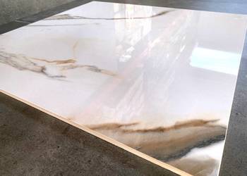 Gres marmurowy 120x120 CALACATTA GOLD wysoki POŁYSK