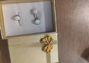 Kolczyki z wisiorkiem srebro z opalem