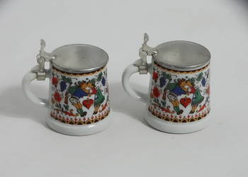 Kolekcjonerskie Mini Kufle Schnapskrügerl – BMF Rein Zinn (Para)