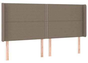 Zagłówek do łóżka z LED taupe 183x16x118/128 cm tkanina WM-3123926