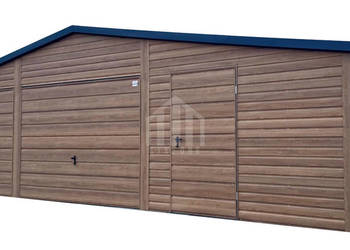 Garaż blaszany 9x5m - 2x brama - 2x okno - drzwi - winchester - rynny SO142