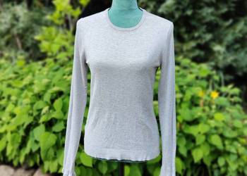 Szary sweter Mango L 40 wiskoza bluzka top dzianina