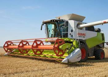 Koszenie zbóż kombajnem CLAAS LEXION 780 TT