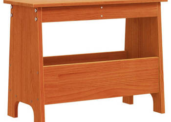 Ławka do przedpokoju woskowany brąz 60x28x45 cm sosnowa WM-837387