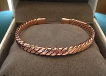 Bransoletka Miedziana – dł. wew. 18cm, szer. 6mm - Splot cienki
