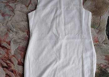 Sukienka mini kremowa na grubych ramiączkach