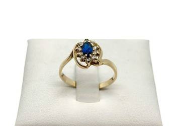 Złoty Pierścionek Próby 585 2,10g Rozmiar 14 Cyrkonie Ocechowany