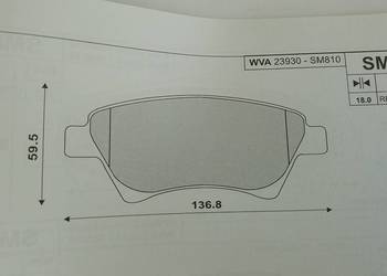SM810 Klocki hamulcowe kpl. przód , pasuje do: RENAULT GRAND SCENIC II, KAN