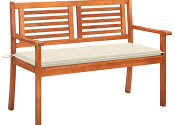 2-os. ławka ogrodowa z poduszką 120 cm lity eukaliptus WM-3060971